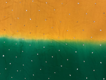 Navratri Green & yellow ombre chiffon dupatta