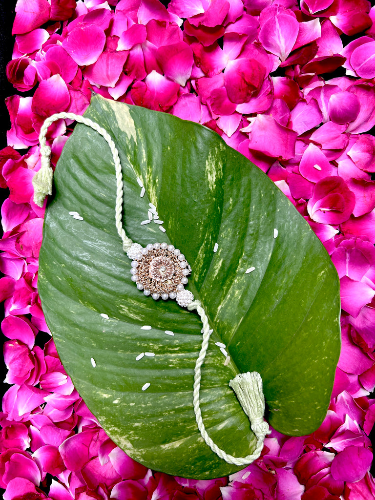 Green Crochet Rakhi - Anjanase