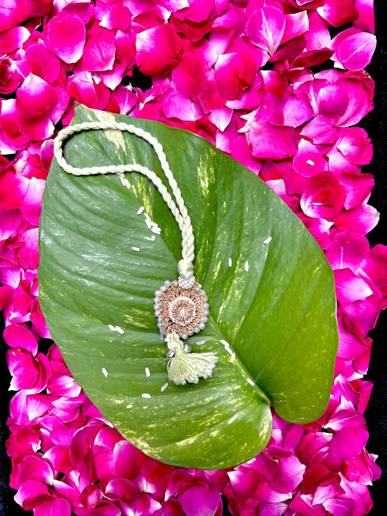 Green Crochet Bhabhi Rakhi - Anjanase