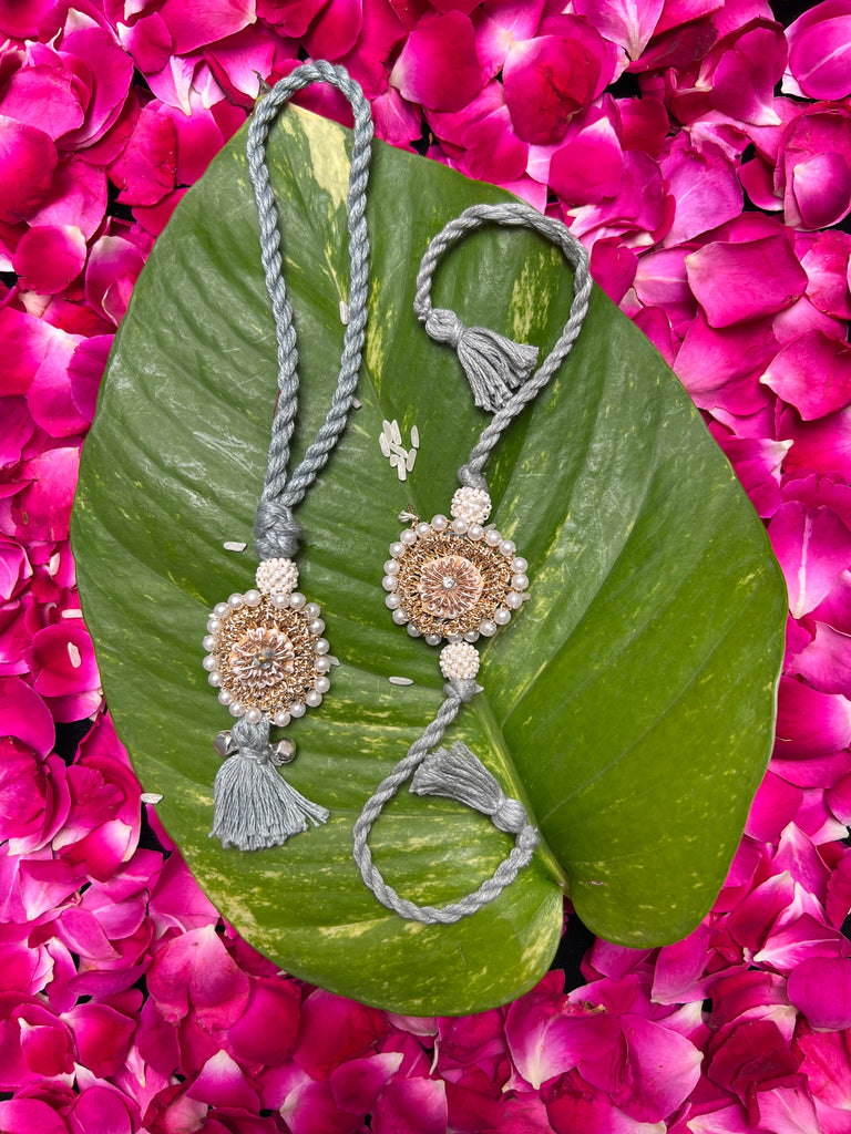 Grey Crochet Combo Rakhi - Anjanase