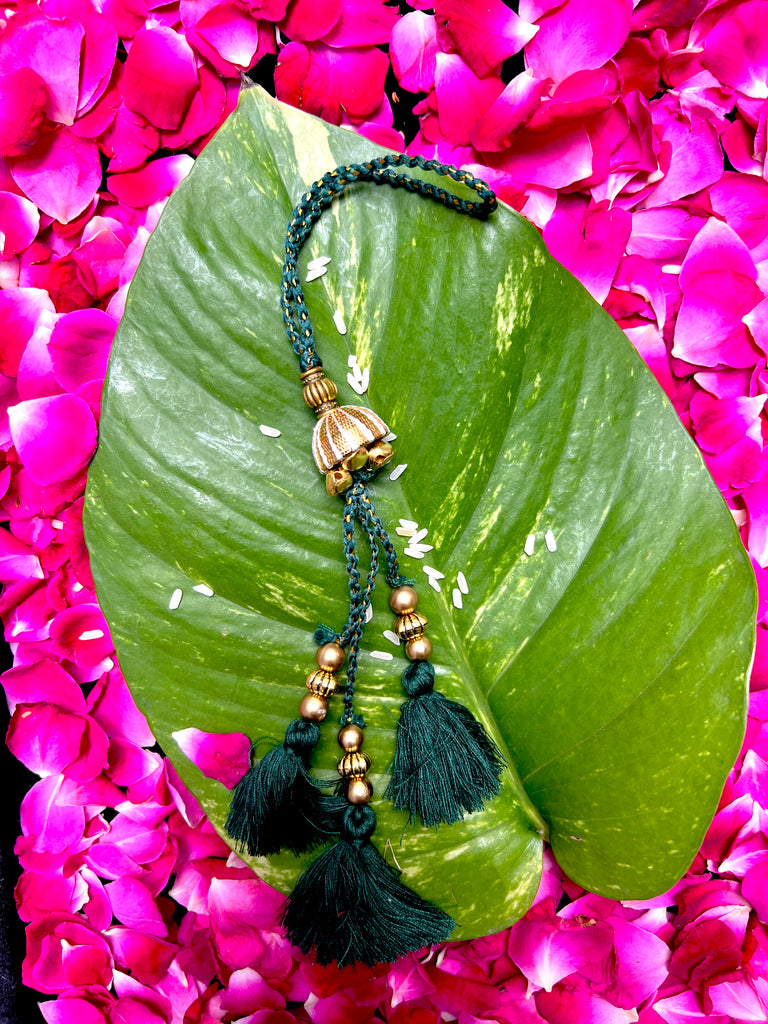 Green Tassel Bhabhi Rakhi - Anjanase