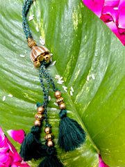 Green Tassel Bhabhi Rakhi - Anjanase