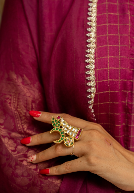 Wine Dupatta