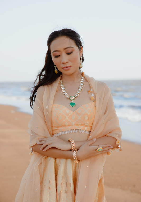 Peach Dupatta