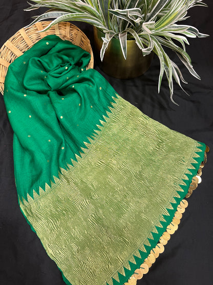 Green Muga Dupatta