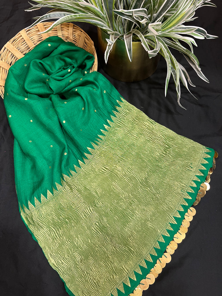 Green Muga Dupatta