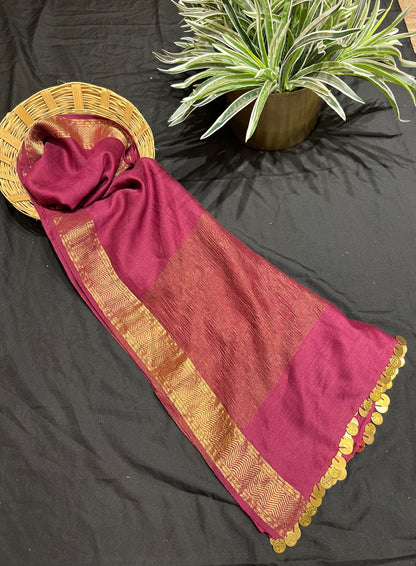 Wine Muga Dupatta