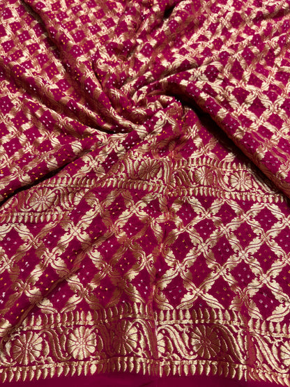 Pink banarasi dupatta