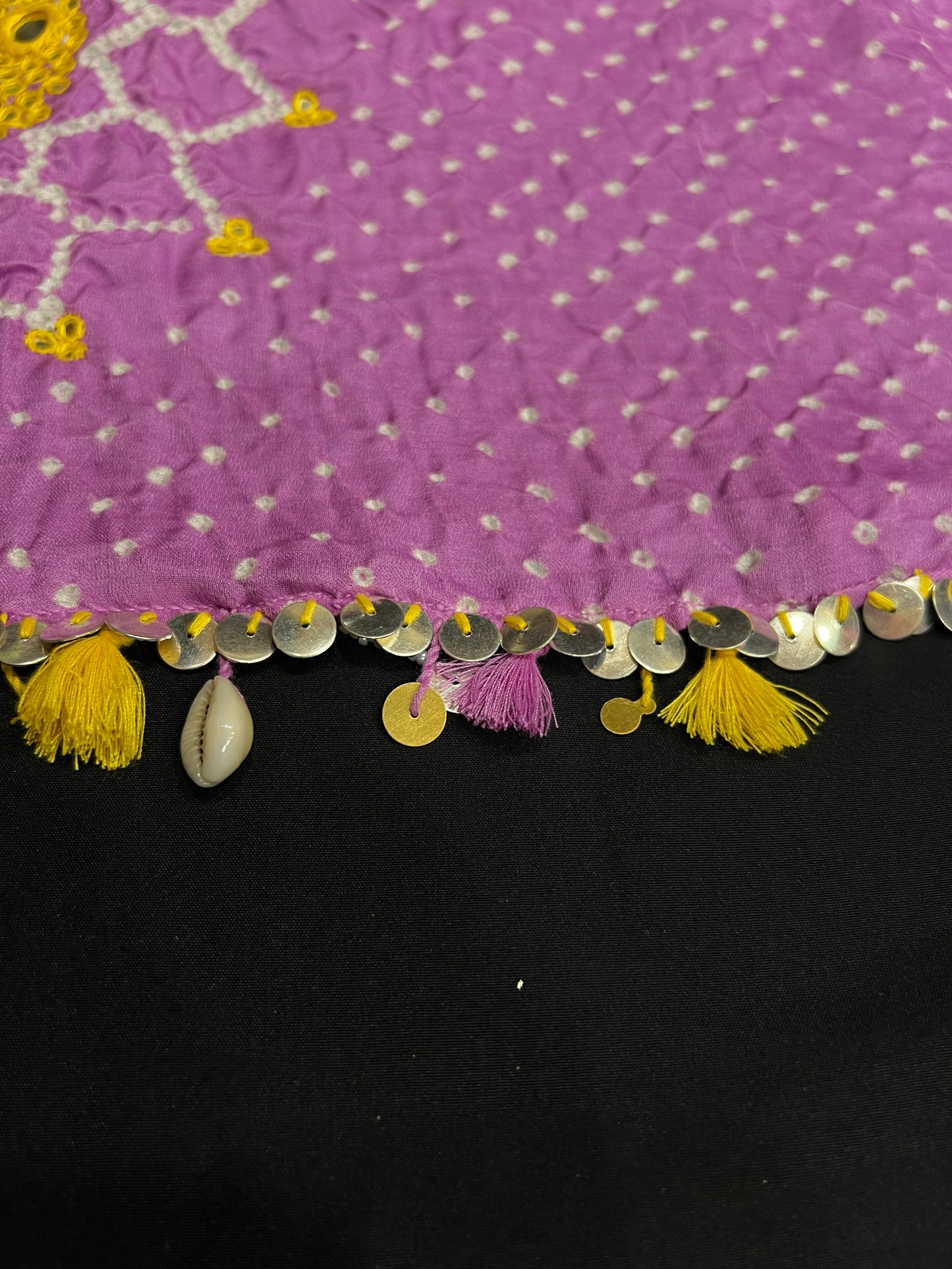 Lilac bandhani dupatta