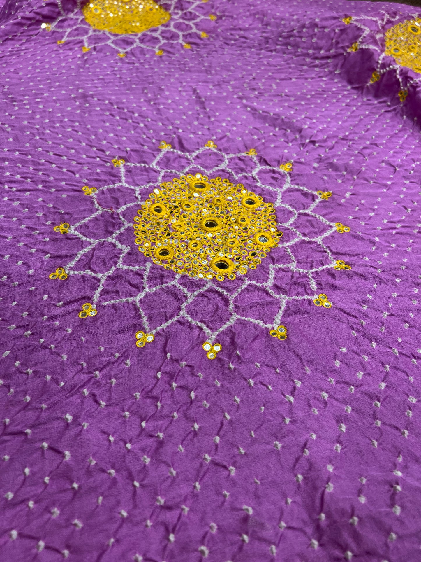 Lilac bandhani dupatta