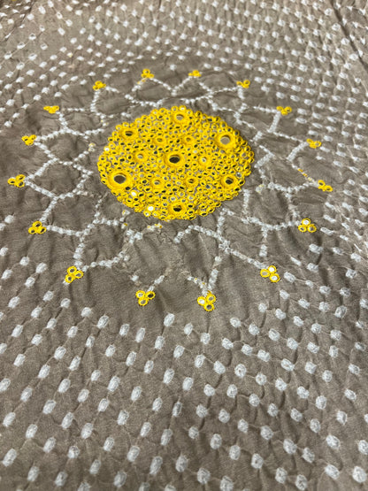 Beige Bandhani Dupatta 