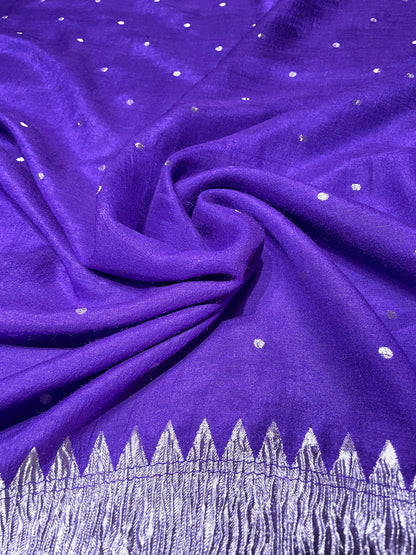 Purple munga dupatta