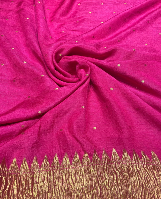 Pink Muga Dupatta