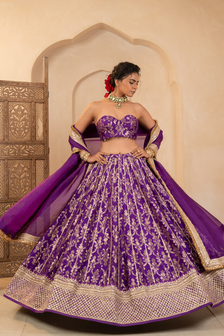 Luxury Indian outfit with fine handwork detailing all over