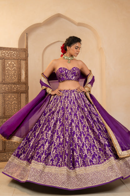 Luxury Indian outfit with fine handwork detailing all over