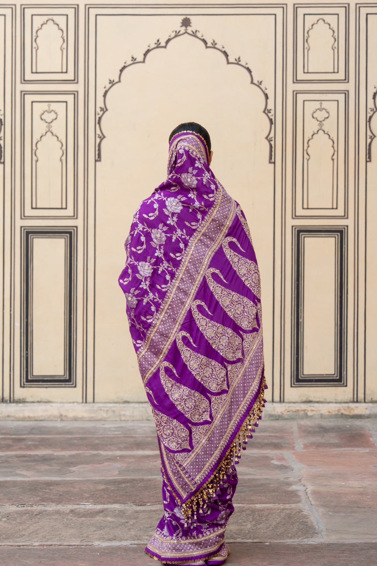 Chandrakala Purple Saree - Anjanase