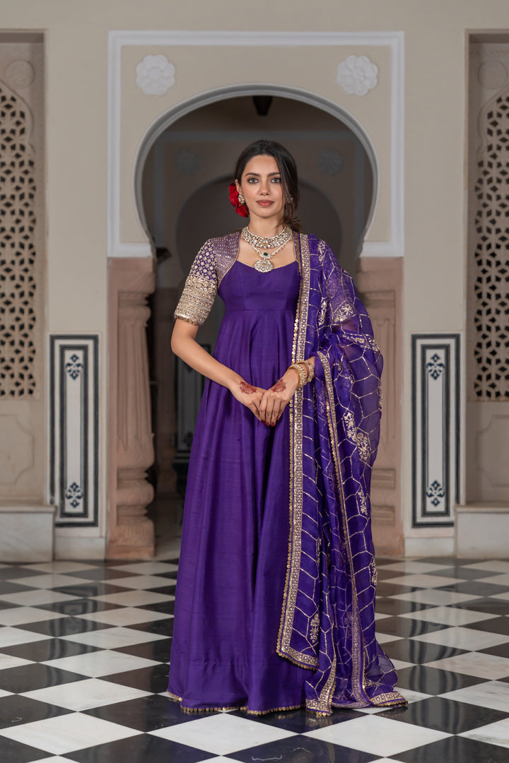 Purple Anarkali