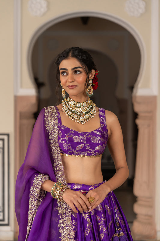 purple muga blouse