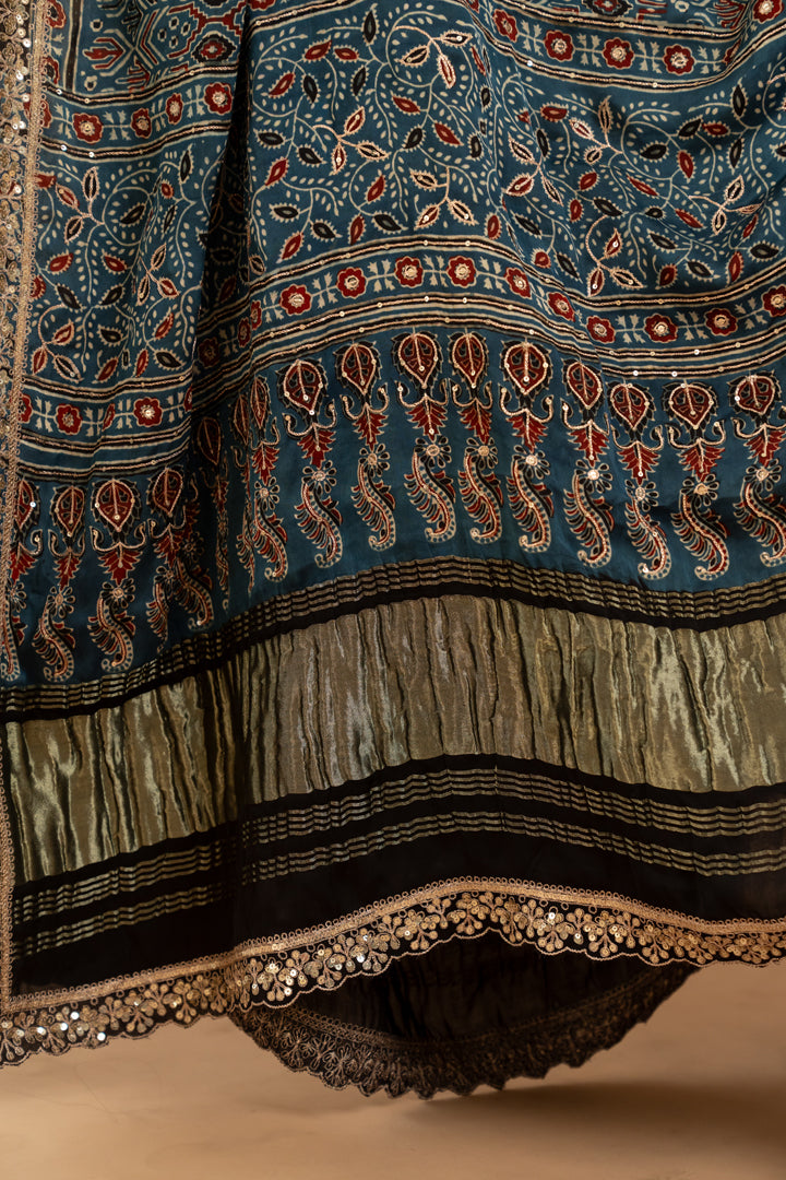 Maroon Anarkali Set - Anjanase