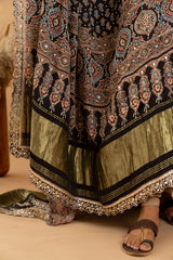 Beige Anarkali Set - Anjanase