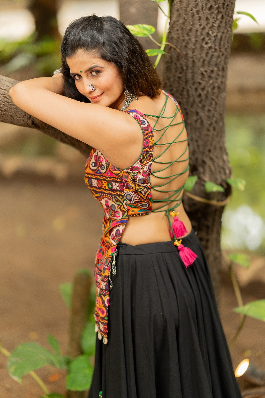Komal Long Patch Blouse