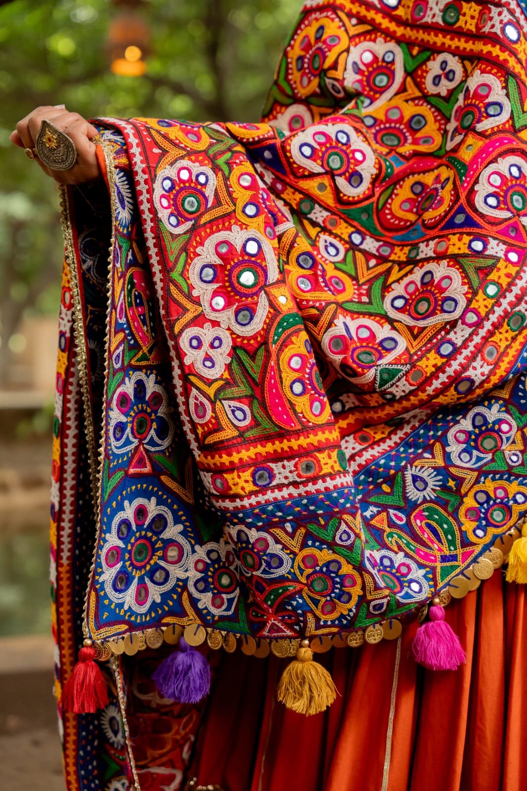 Navratri Patch Dupatta Set