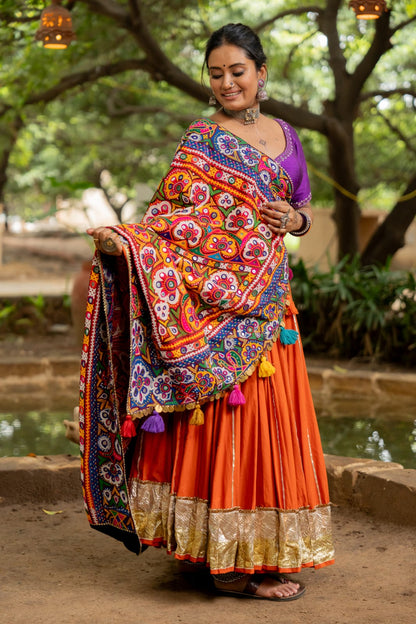 Navratri Patch Dupatta Set