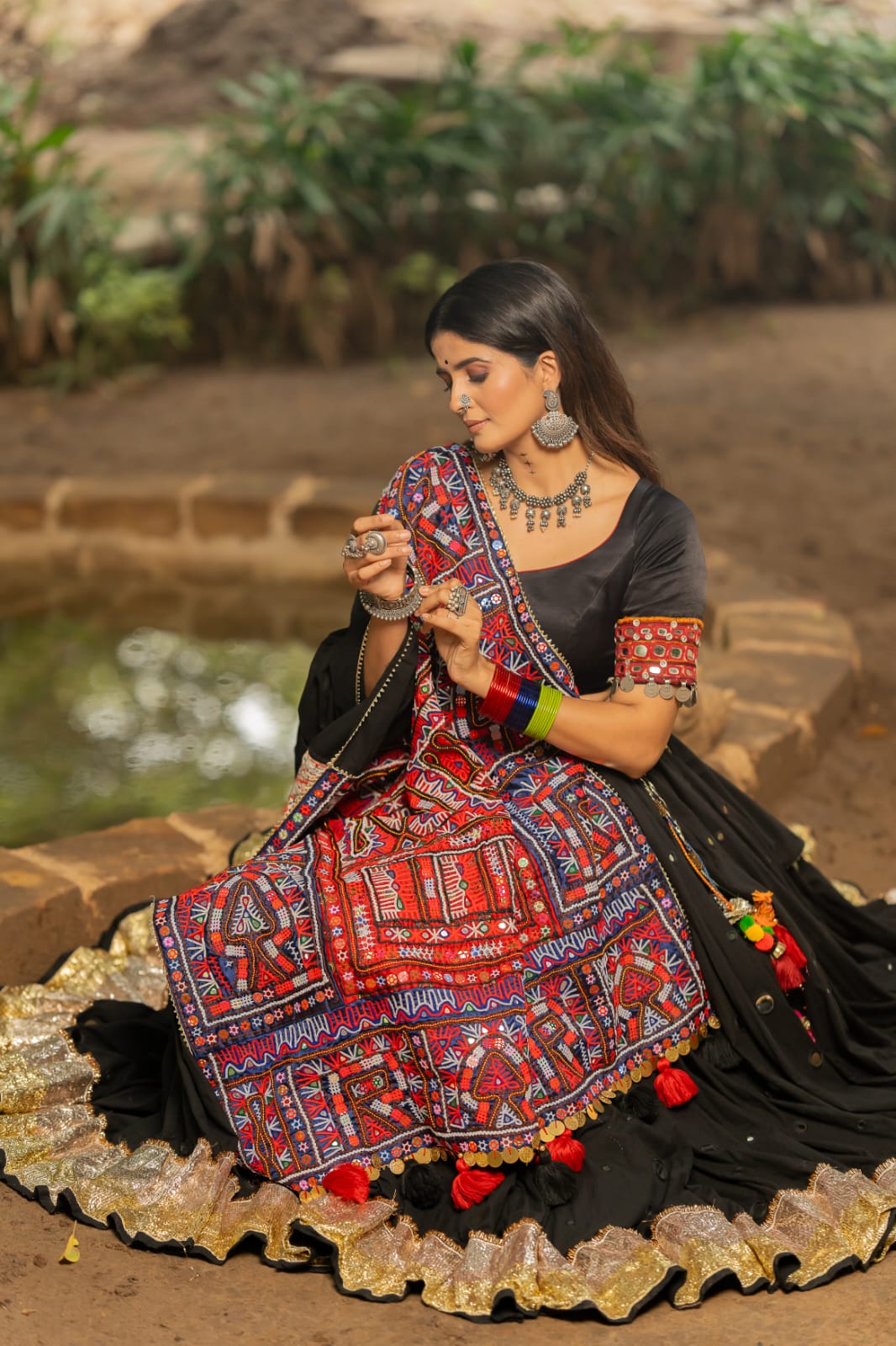 Full Patch Dupatta Set