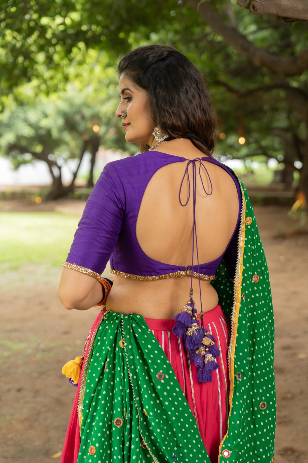 Half Patch Dupatta Set