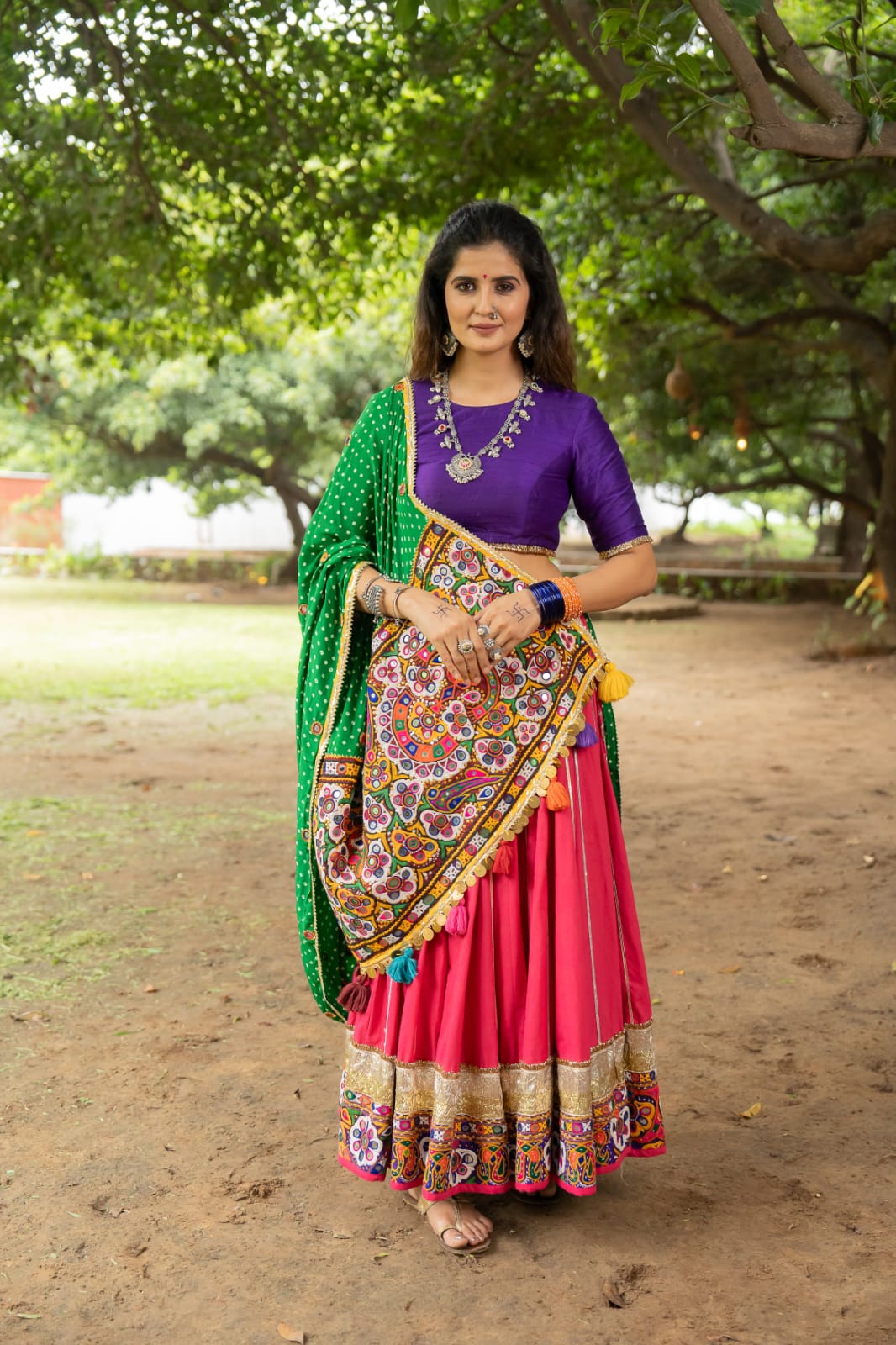 Half Patch Dupatta Set