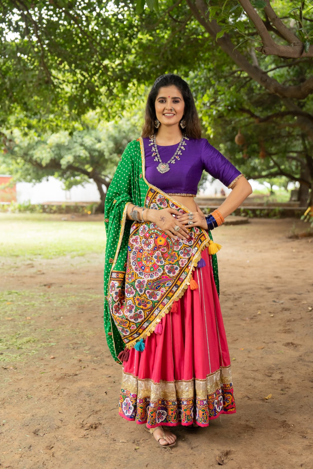 Half Patch Dupatta Set