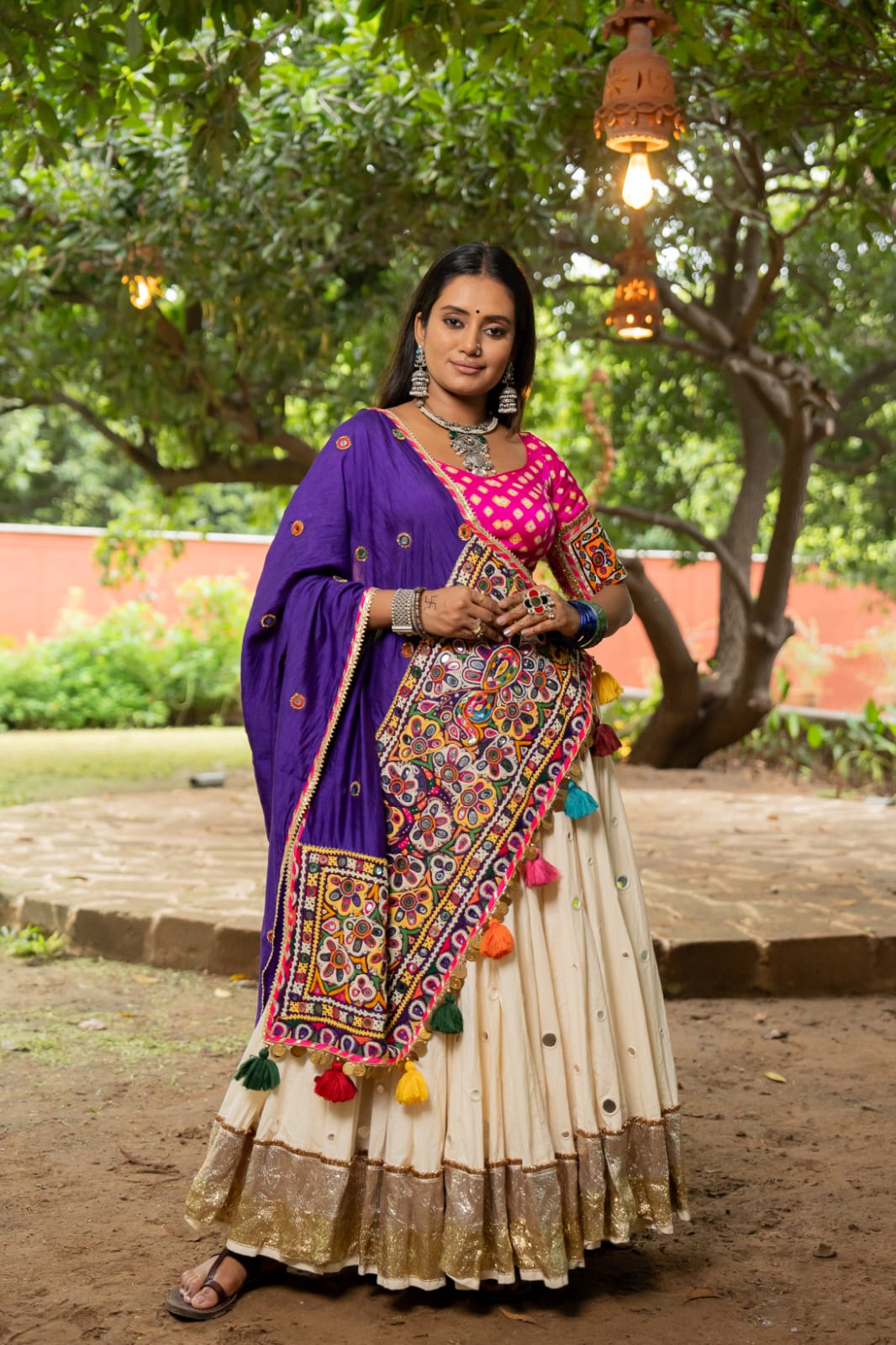 Navratri Half Patch Dupatta Set