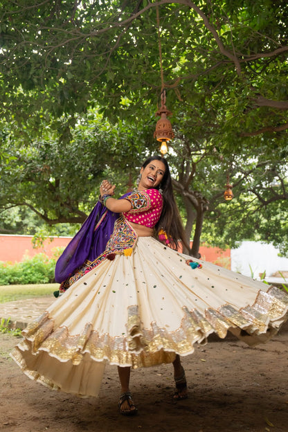 Navratri Half Patch Dupatta Set