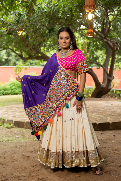 Navratri Half Patch Dupatta Set