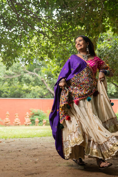 Navratri Half Patch Dupatta Set