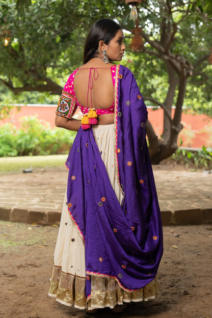 Navratri Half Patch Dupatta Set