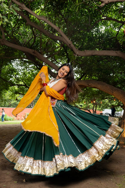 Bottle Green Lehenga Set