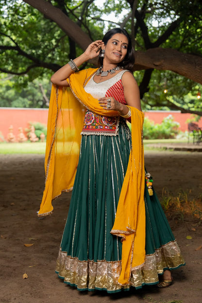 Bottle Green Lehenga Set