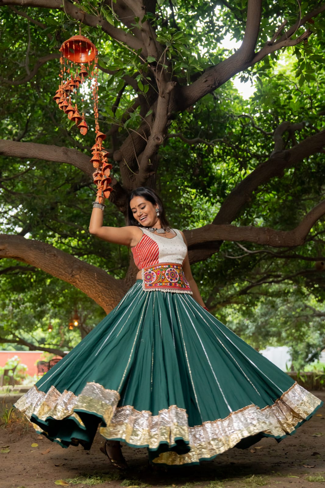 Bottle Green Lehenga Set