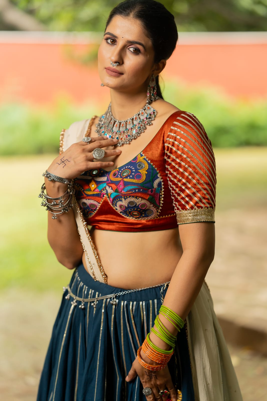 Teal Blue Lehenga Set