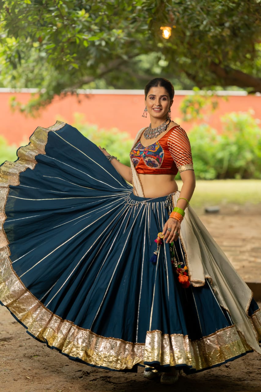 Teal Blue Lehenga Set