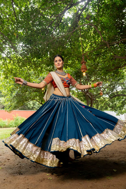 Teal Blue Lehenga Set