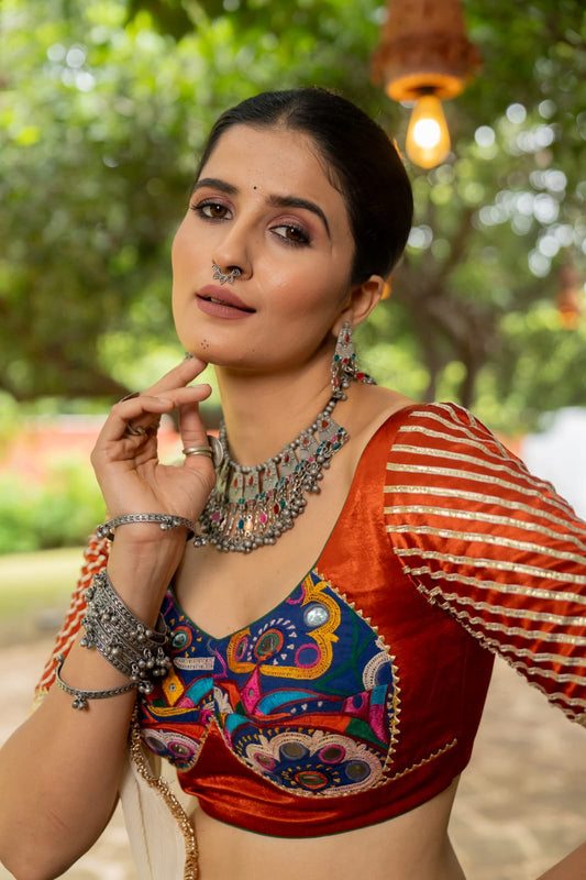 Teal Blue Lehenga Set - Anjanase