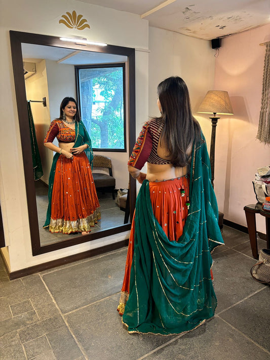Rust Lehenga Set
