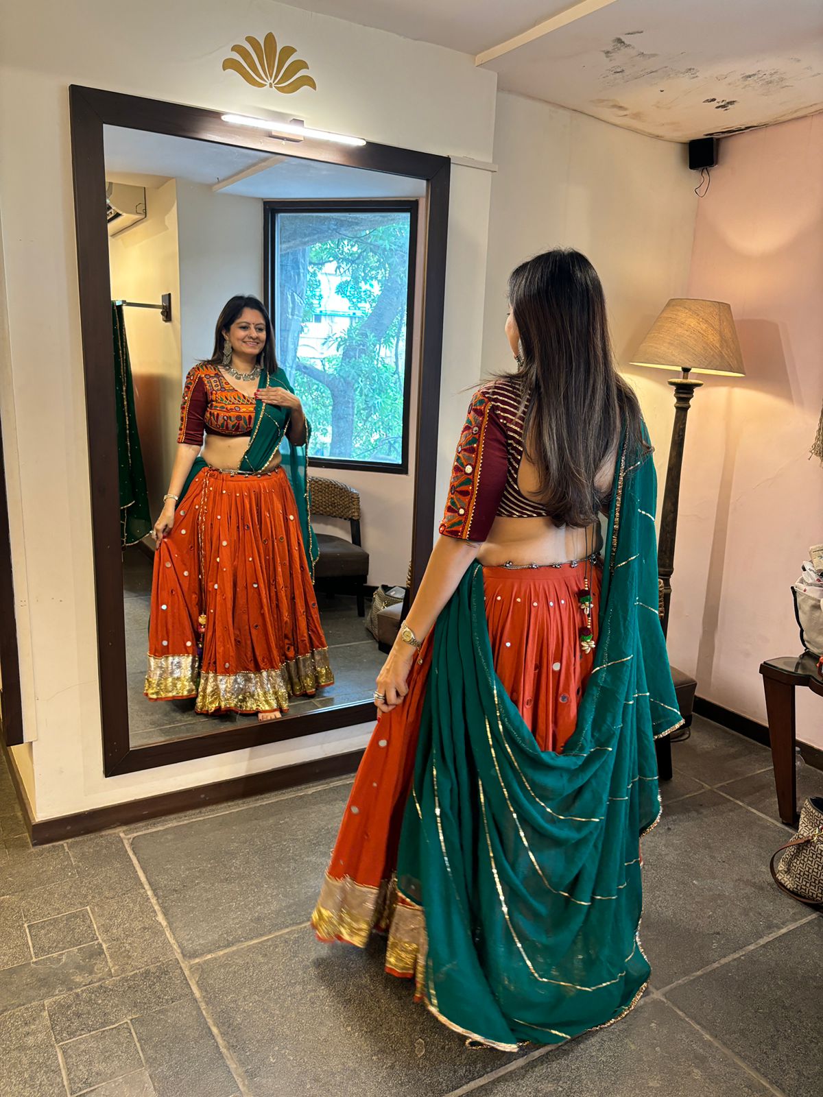 Rust Lehenga Set