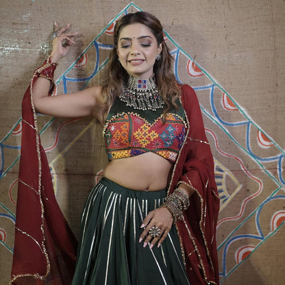Pooja Kalyani Green Set
