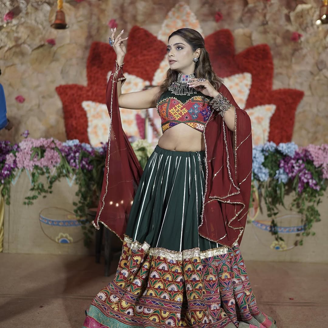 Pooja Kalyani Green Set