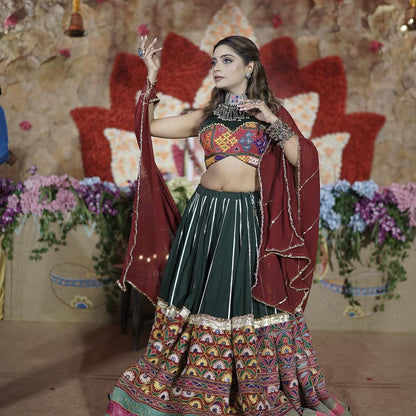 Pooja Kalyani Green Set