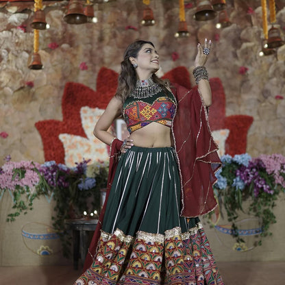 Pooja Kalyani Green Set