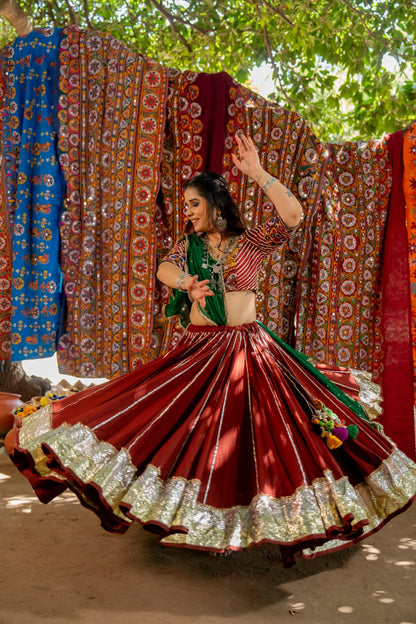 Maroon Lehenga Set